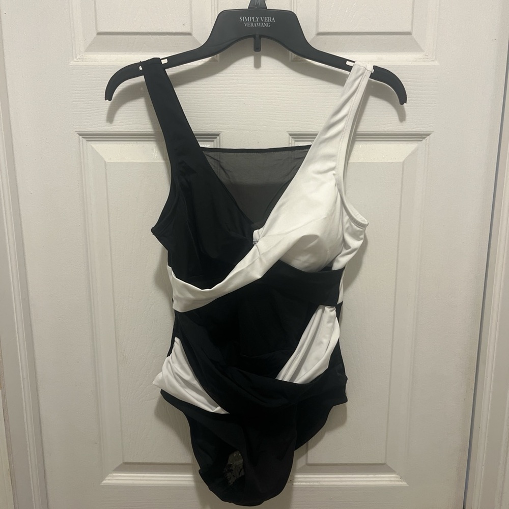 Black and White One-Piece Swimsuit